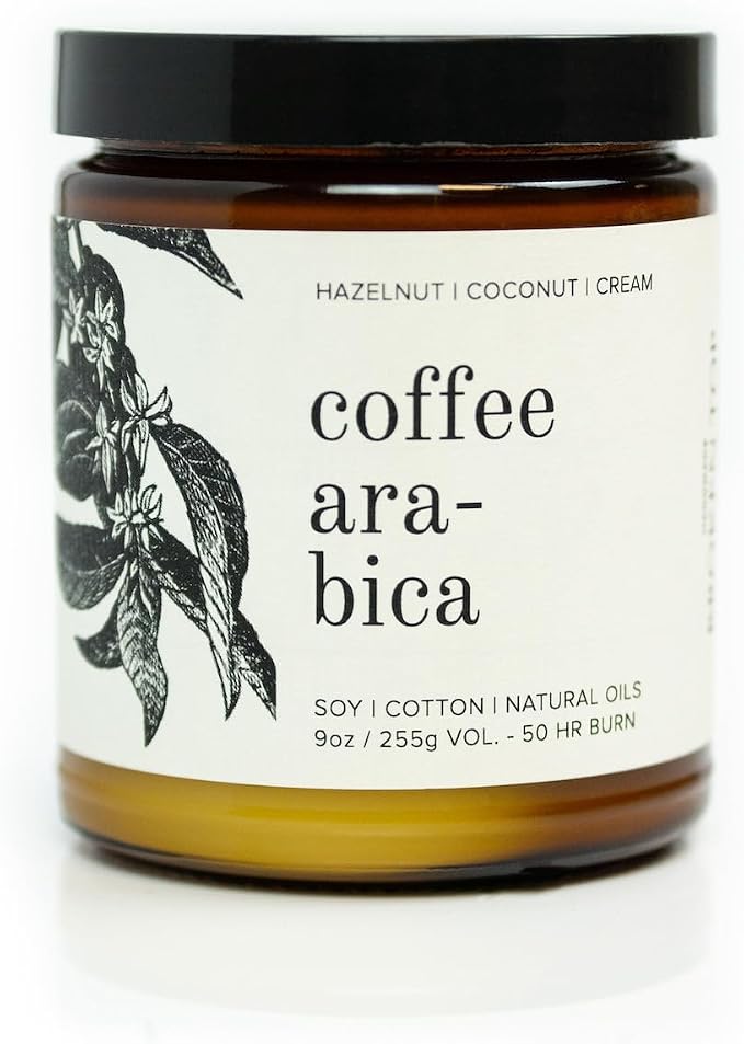 Broken Top - Coffee Arabica | 9 oz. Hazelnut, Coconut & Cream. Pure Soy Wax Candle. 50-Hour Burn Time. Natural Cotton Wick, Vegan, No Parabens, No Phthalates