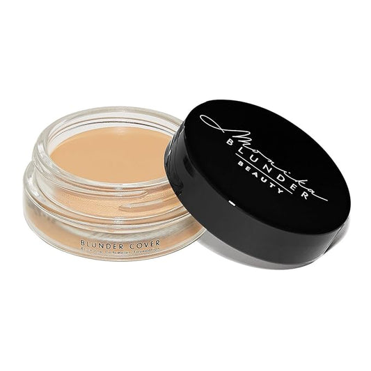 Monika Blunder Beauty - Blunder Cover Foundation Concealer - Shade: 3.5 - Drei.5 - Light/Medium, Neutral with Subtle Pink Undertones - Clean Beauty, All-In-One, Cruelty-Free - 0.62 oz