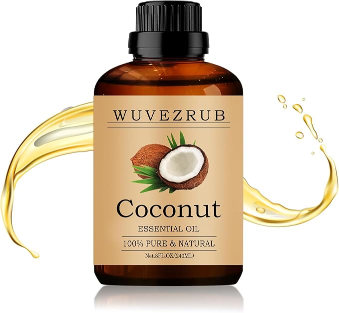 Coconut Essential Oil 240ML - 100% Pure and Natural Oils for Aromatherapy Diffuser - 8 Fl Oz/Coconut