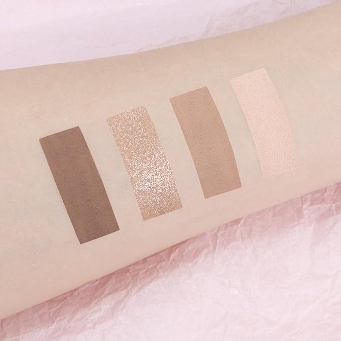 Eyeshadows Palette Makeup for Older Women, Neutral Nude Brown Eye Shadow, Powder Cream Glitter Matte Shimmer Quads Eyeshadow Palette, Long-lasting Pigmented Waterproof, sombras para ojos