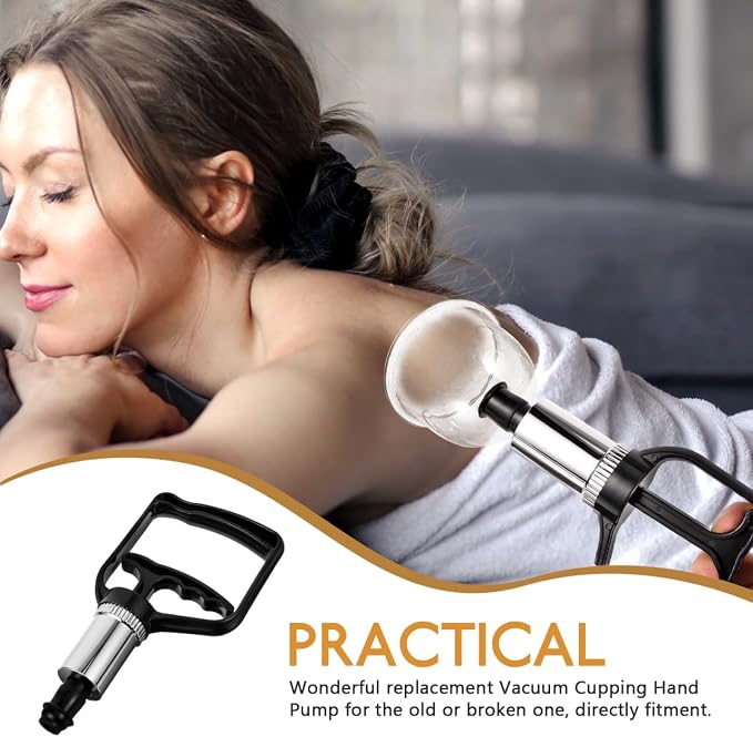 Garneck Manual Cupping Pump Handheld : Vacuum Suction Hand Replacement Pump for Cupping Therapy Back Massage - Adjustable Pressure Suction for Home Salon Spa Use