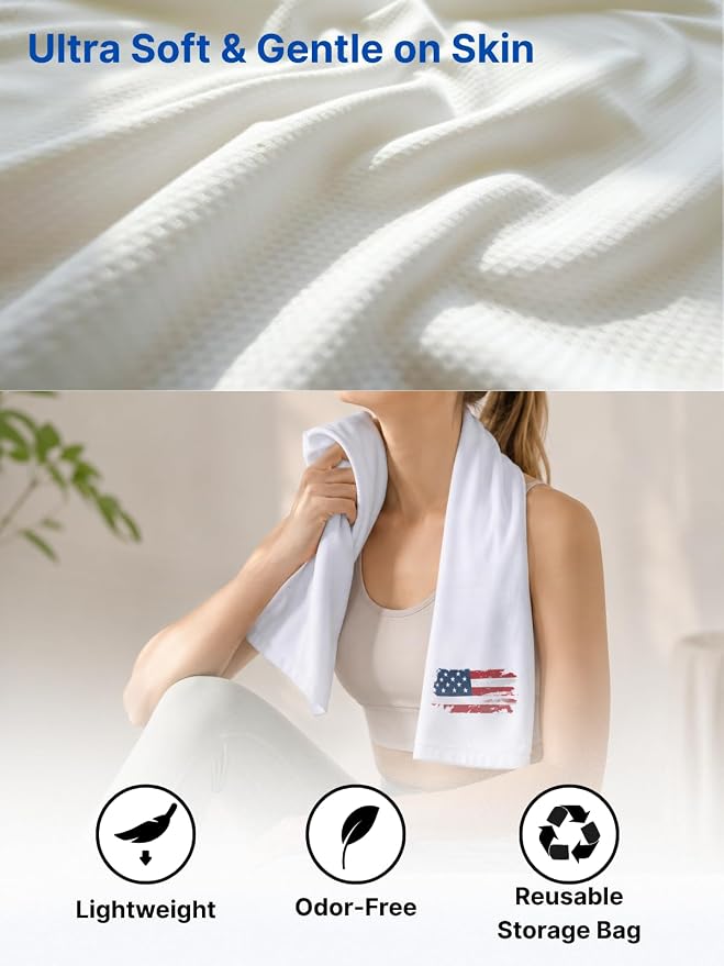 Cooling Towels for Neck and Face, 2-Pack Sports Cooling Towels for Hot Weather, World Cup 2026 Mexico, Microfiber Cooling Towel Instant Cool Ultra Soft Lightweight for Baseball Soccer Gym Yoga Golf