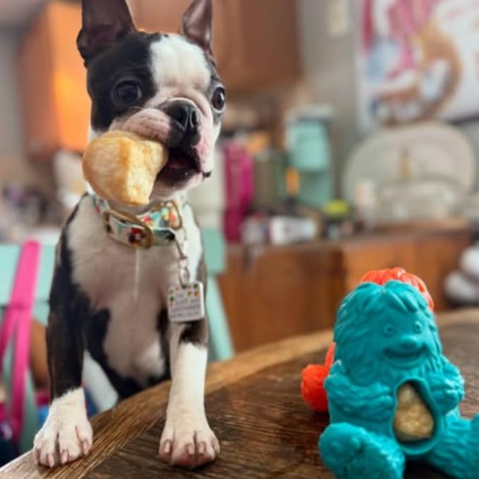 Yeti Puff & Play Interactive Dog Toy, Nugget Treat Dispenser, Blue Yeti