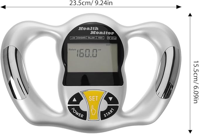 Handheld Body Fat Monitor Bmi Calculator and Fitness Tool Portable Body Fat and Calorie Analyzer for Home Use