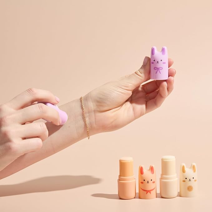 TONYMOLY Bloom Bunny Pocket Bunny Bar Solid Perfume Stick for Women – Long Lasting Citrus, Bergamot & Rose Fragrance Balm – Cute Korean Travel Size Solid Perfume for On-The-Go Freshness