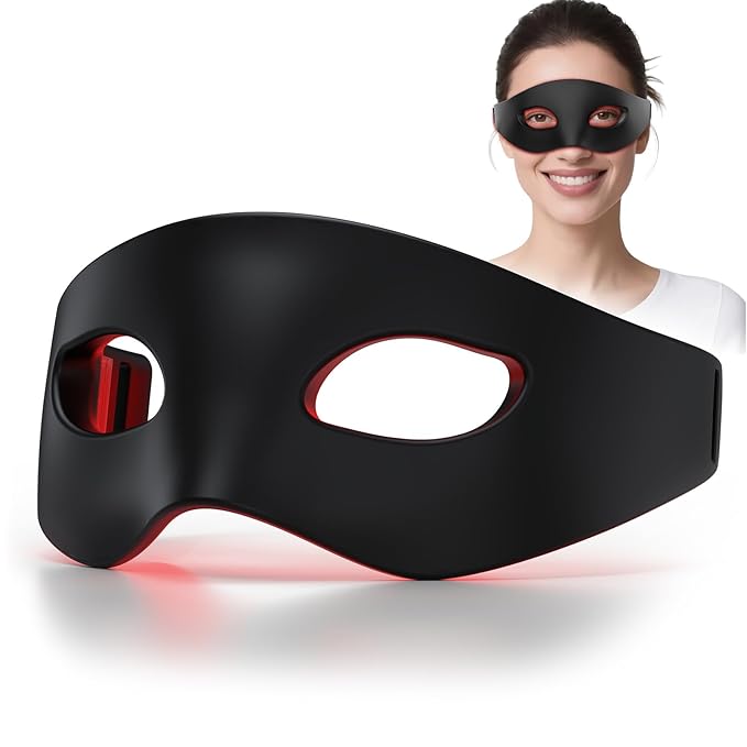 Red Infrared Light Therapy for Eyes, Under Eye 630nm + 850nm LED Light Therapy with 3 Modes, Rechargeable Skin Care Device Eye Recovery