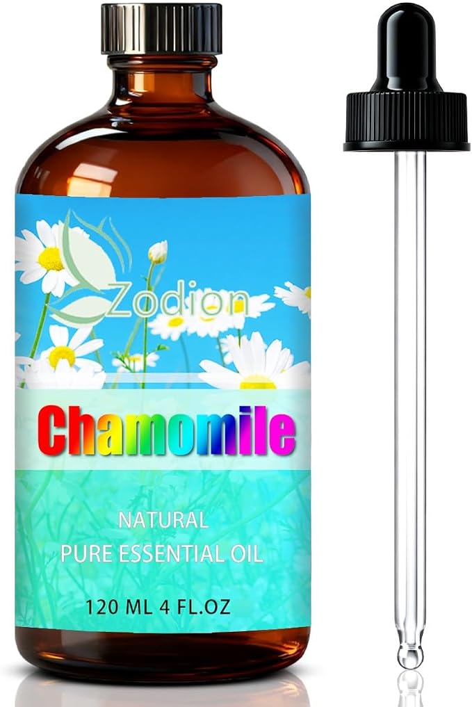 Chamomoile Essential Oil - Chamomoile Oil for Diffuser, 4 Fl Oz(120ml) | Candle Making, Soap Making, aroma, Strong Scent, Pure, Natural, Home Fragrance, Massage