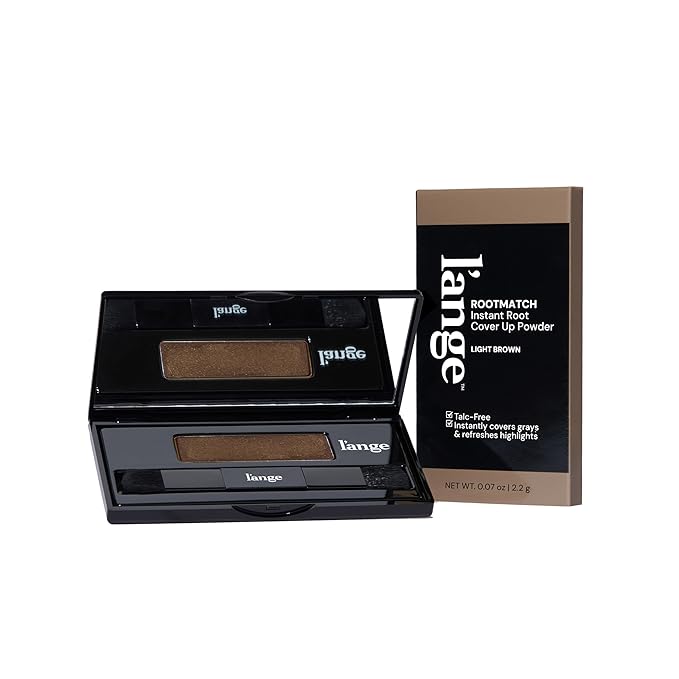 L'ANGE HAIR RootMatch Instant Root Cover Up Powder | Conceals Grays & Sparse Spots | Extends Highlights | Transfer- & Water-Resistant | For All Hair Types (Light Brown)