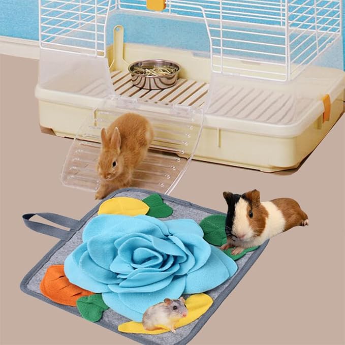 Abizoo Bunny Snuffle Mat Toy, 11.8''x11.8''