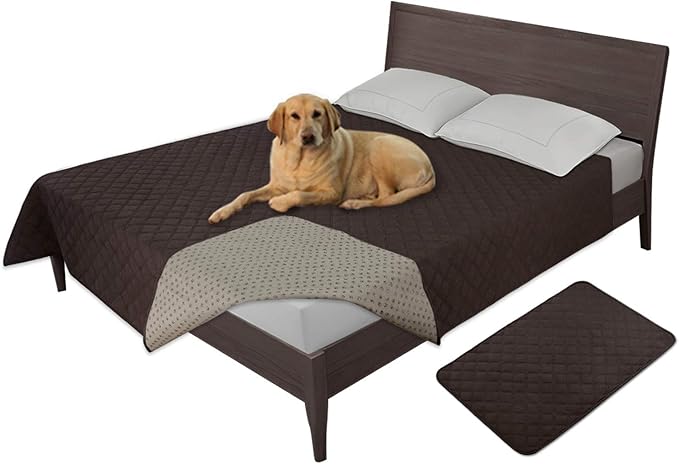Easy-Going Waterproof Dog Bed Cover, Non-Slip Pet Blanket, 68x82in | Chocolate, Leakproof Couch Cover, Machine Washable Furniture Mattress Protector, Soft Sofa Mat For Dogs, Pet Friendly