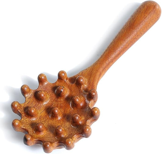 OULIGET Wooden Trigger Point Massage Tool,Sandalwood Comb Head Massager,Gua Sha Comb Tool for Headache,Back,Neck,Shoulder Relaxation