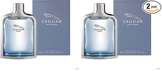 Jaguar Classic Blue for men Eau De Toilette Spray,3.4 Ounce (Pack of 2)