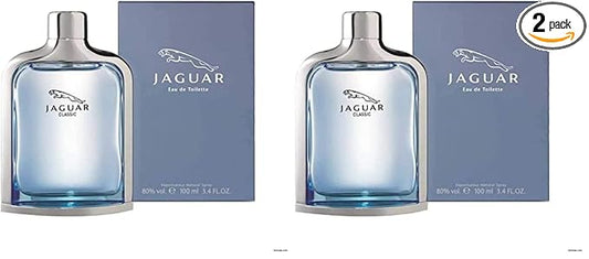 Jaguar Classic Blue for men Eau De Toilette Spray,3.4 Ounce (Pack of 2)