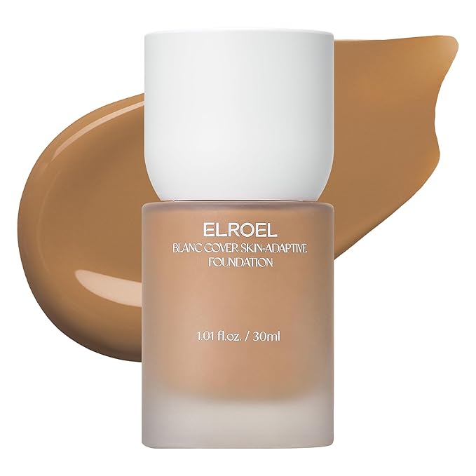 Blanc Cover Skin Foundation - K-Beauty Skincare Liquid Foundation Makeup with Panax Ginseng, Niacinamide & Collagen - Lightweight, Buildable 24HR Hydrating Wear 1.01 Fl Oz (#470)