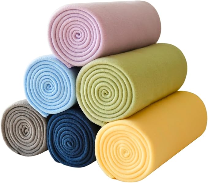 ZYFZCYBL Fleece Throw Blankets Lightweight Warm Soft Cozy Pet-Friendly Bulk Fleece Throw Blanket Solid for Home Bed, Sofa，Office,Gifts, Couch (Pack of 6-50 x 60 inch，Assorted 1)
