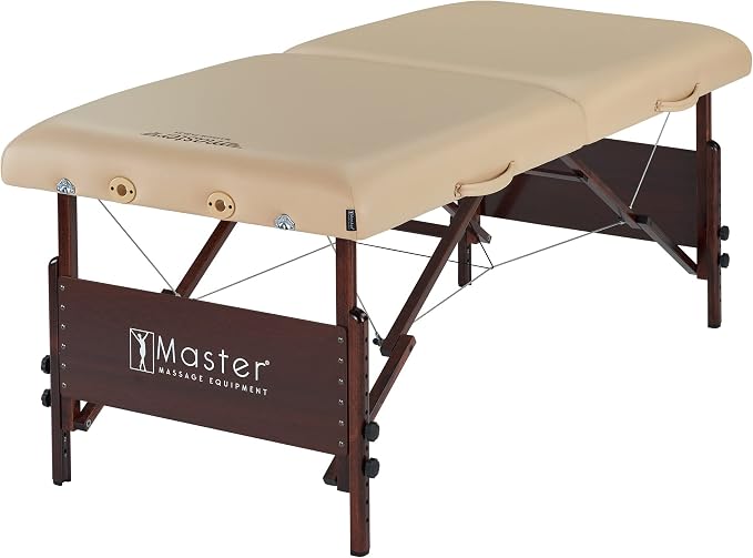 Master Massage 30" Del Ray Pro Portable Massage Table (30" Width x 84" Length) with Adjustable Table Height, 750lbs. Working Capacity- Massage Bed, Tattoo Table, Lash Table