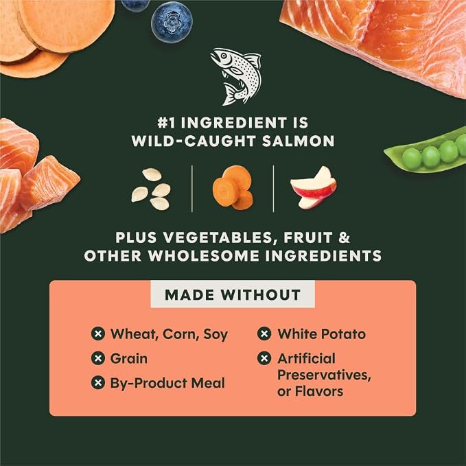 Instinct RawBoost, Dry Dog Food + Freeze Dried, Real Salmon, 3.5 lb. Bag | High-protein kibble with FreshDried raw bites, wild-caught salmon, grain-free recipe, 6-in-1 health benefits