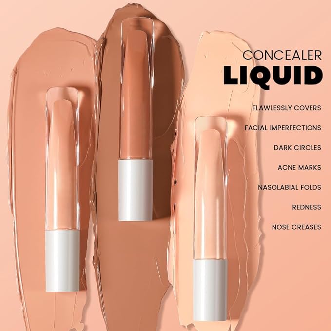 Kaely Liquid Concealer for Older Women, Under Eye Brightener Full Coverage Concealer for Dark Circles, Color Correcting Foundation Face Makeup Waterproof, Vegan & Cruelty-Free, 04 Medium Beige