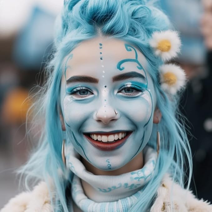 Face and Body Paint Pastel Blue (30gm)Non-Toxic High-Quality Paint for Children and Adults Halloween Makeup, Costumes, Festivals