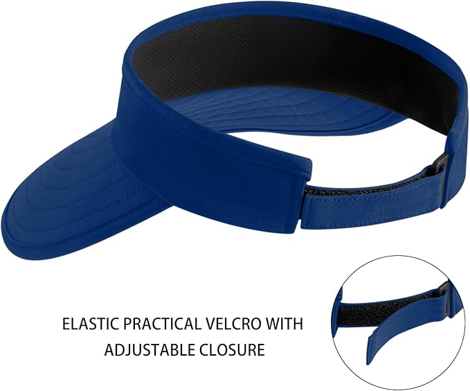 WANDER Sun Visor Hats for Women Wide Brim UV Protection Adjustable Large Golf Beach Cap Packable Travel Sport Visor