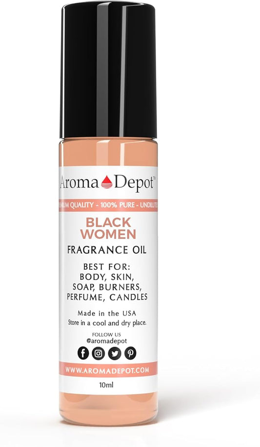 Black Women 10 ml Fragrance Oil Perfume I Skin Oil I Scented Oil. DIY Projects Such as Candles, Bath Bombs, Body Butters, Creams and lotions. Few Drops in The Diffuser, Burners, or Warmers.