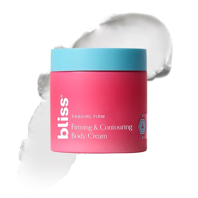 Bliss Fabgirl Firm Body Firming & Contouring Cream – Hydrating Skin Tightening Lotion with Collagen Amino Acids, Caffeine & Niacinamide - Improves Elasticity, Smoothness & Texture-For All Skin Types