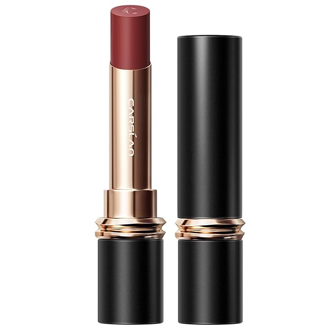 CARSLAN Matte Lipstick Hydrating Lip Color Makeup, Highly Pigmented Lipstick with Moisturizing Formula, Lightweight, Smooth, M13