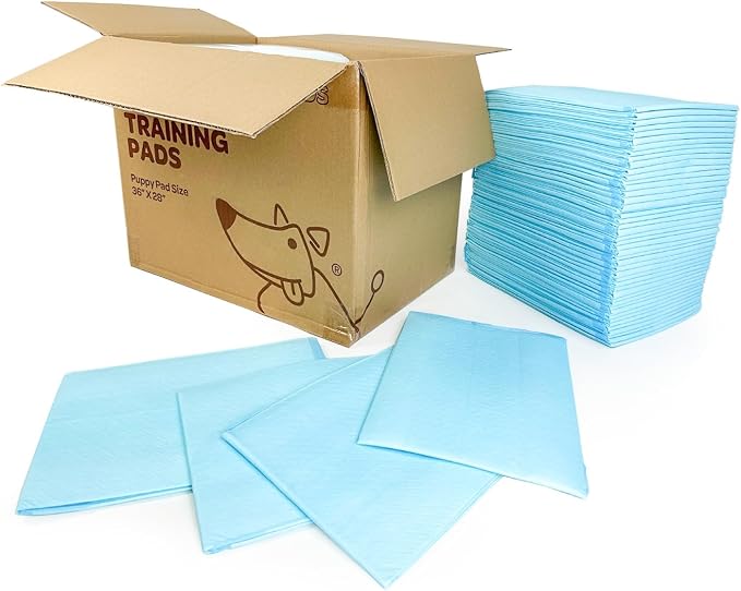 Best Pet Supplies Extra Large Dog Training Puppy Pee Pads - Blue, 100 Count | 36x28", Super Absorbent, Disposable, Leakproof, Keeps Floors Protected & Paws Dry, For Indoor Dogs, Odor Control