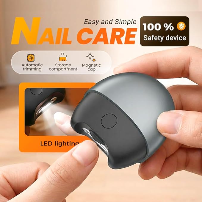 3 in 1 Automatic Electric Nail Clipper, 2026 New Electric Nail Clipper, Automatic Nail Trimmer with Light and Nail Scraps Storage, Electric Toenail Clippers for Seniors Adults (Pink)