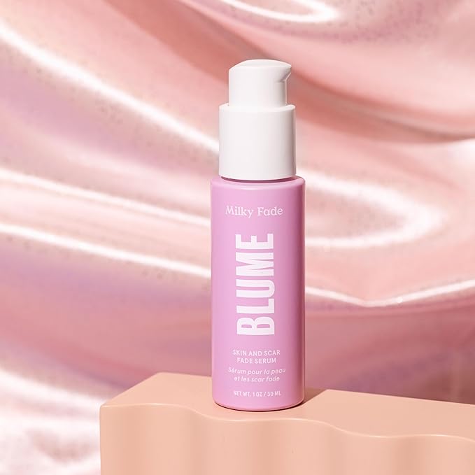 Blume Milky Fade Vitamin C Serum for Face - Dark Spot Corrector with Niacinamide, Hyaluronic Acid & Vitamin E - Helps to Soothe Skin Tone - Vegan & Cruelty-Free Hydrating Serum (1 oz)