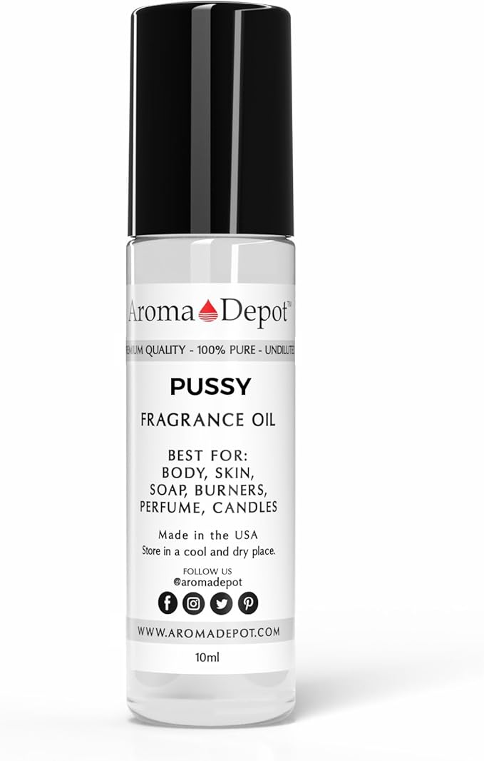 Aroma Depot Pussy Perfume/Body Oil (7 Sizes) Our Interpretation, Premium Quality Uncut Fragrance Oil Floral Scent (1 Bottle 1/3 Roll On (10ml))