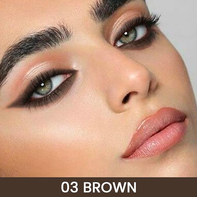 2Pcs Brown Gel Eyeliner Pencil Set,Natural Cream Eye Liner Waterproof Smudge Proof,Cat Eye Black Smokey Eyeshadow Palette Stick Crayon,Goth Halloween Makeup,delineador de ojos contra el agua