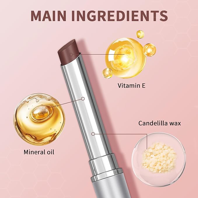 Honey Lipstick Tinted Lip Balm - Sheer Hydrating Lipstick for All Skin Tones - Moisturizing Lip Color, Nourishing Lip Balm with a Hint of Natural Black Cherry Tint (2Pcs Nude Honey)
