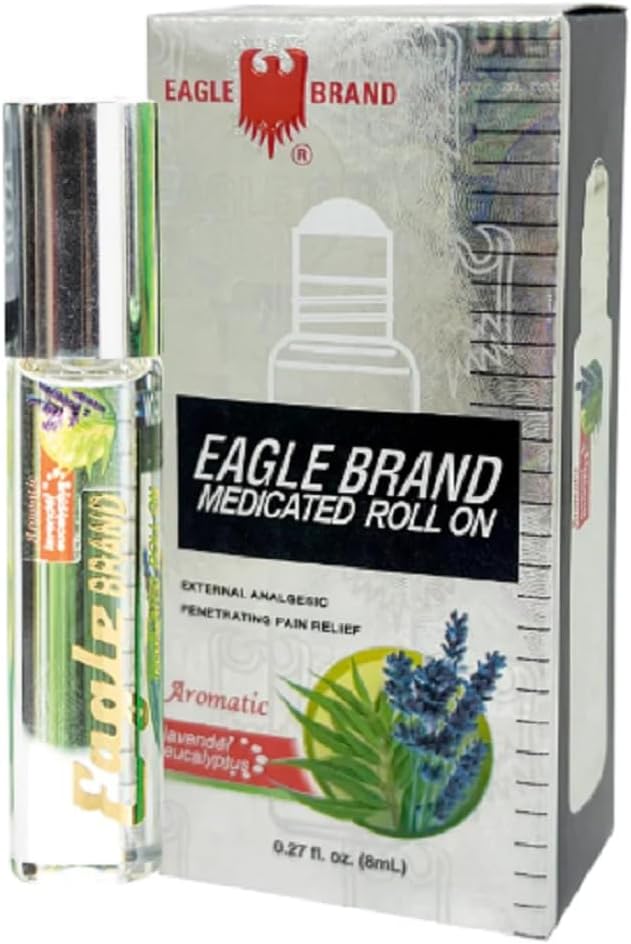 2 Packs - White Roll On Essential Oil - 2 Chai Dau LAN Trang Con O - 8 ml per Bottle with 2 Bottles per Order