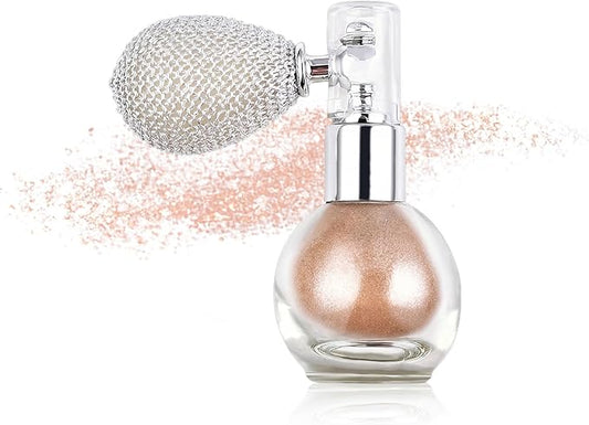Glitter Spray, Versatile Glitter Spray for Hair and Body Cosmetic, Highlighter Powder for Women, Body Shimmer for Party, Music Festival and Wedding #Brown
