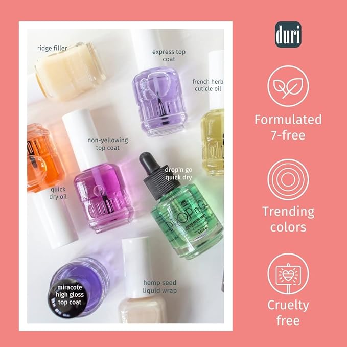 duri Nail Polish 30 Pearl Pink, Light Metallic Pink Color