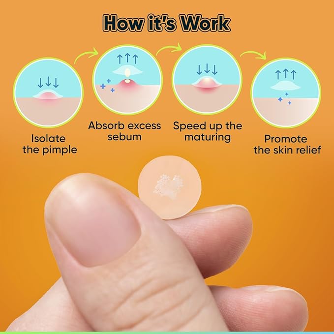 Pimple Patches for Face with Tea Tree Oil - 216 pcs. (2 pack) - Hydrocolloid Spot Patches, Pimple Dots, Pimple Stickers