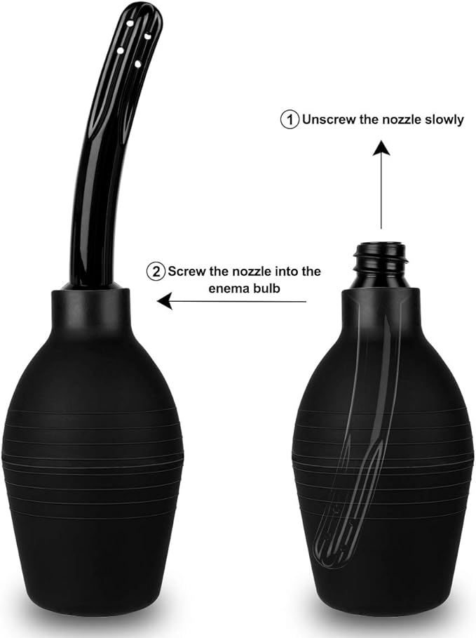 RANEU Enema Bulb Kit with Lube Anal Douche Superior Materials Douche for Men Women