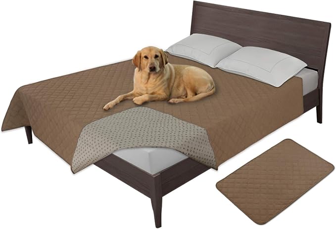 Easy-Going Waterproof Dog Bed Cover, Non-Slip Pet Blanket, 68x82in, Camel | Leakproof Couch Cover, Machine Washable Furniture Mattress Protector, Soft Sofa Mat For Dogs, Pet Friendly