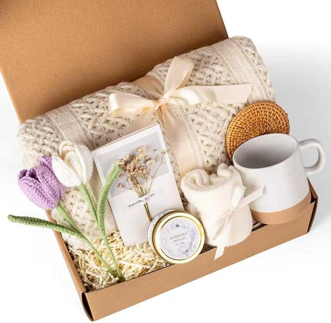 Gift Baskets for Women, Birthday Gifts for Women, Self Care Gift Baskets Care Package, Thank You, Get Well, Sympathy Inspirational Friendship Gifts for Mom, Grandma, Sister,Friends, Girls