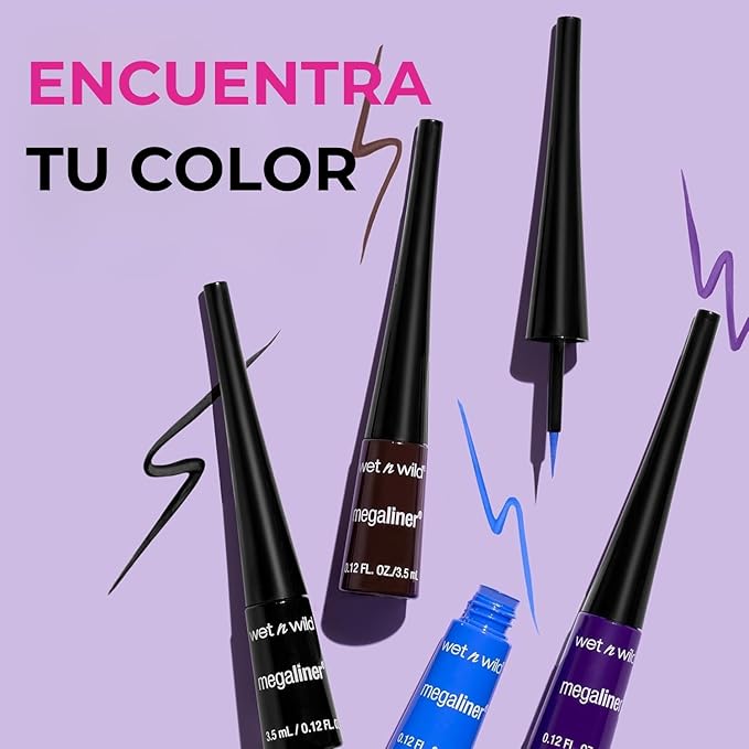 wet n wild MegaLiner Liquid Eyeliner - Metallic, Cosmic Black