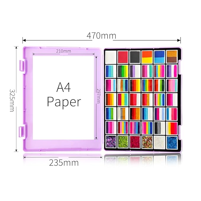 146 Colors Professional Face Painting Kit for Kids & Adults, Non Toxic Water Based Split Cake Face Paint Palette 36 x 10gm + 6 Sequins Gels,One Stroke Rainbow Body Paint Set for Halloween & Christmas