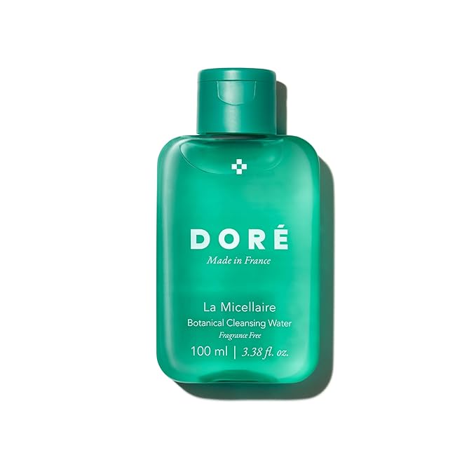 Doré La Micellaire Water Travel Size for Waterproof Makeup, Hydrating Facial Cleanser & Eye Makeup Remover, Suitable for Sensitive Skin, Removes Excess Oil and Dirt (3.4oz)