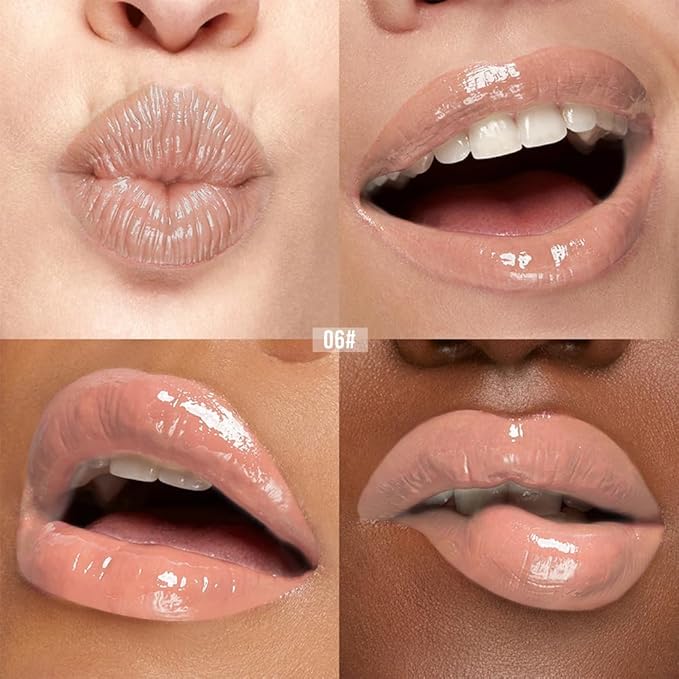 Hydrating Lip Oil, Nourishing Lip Lacquer with Non-Sticky Formula, Color Changing, 0.35 Ounce (6#, 1 Count (Pack of 1))