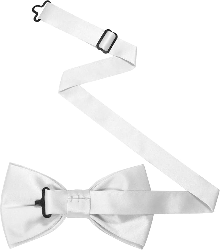 JEMYGINS Solid Color Pre-tied Bow Tie Adjustable Bowtie for Men