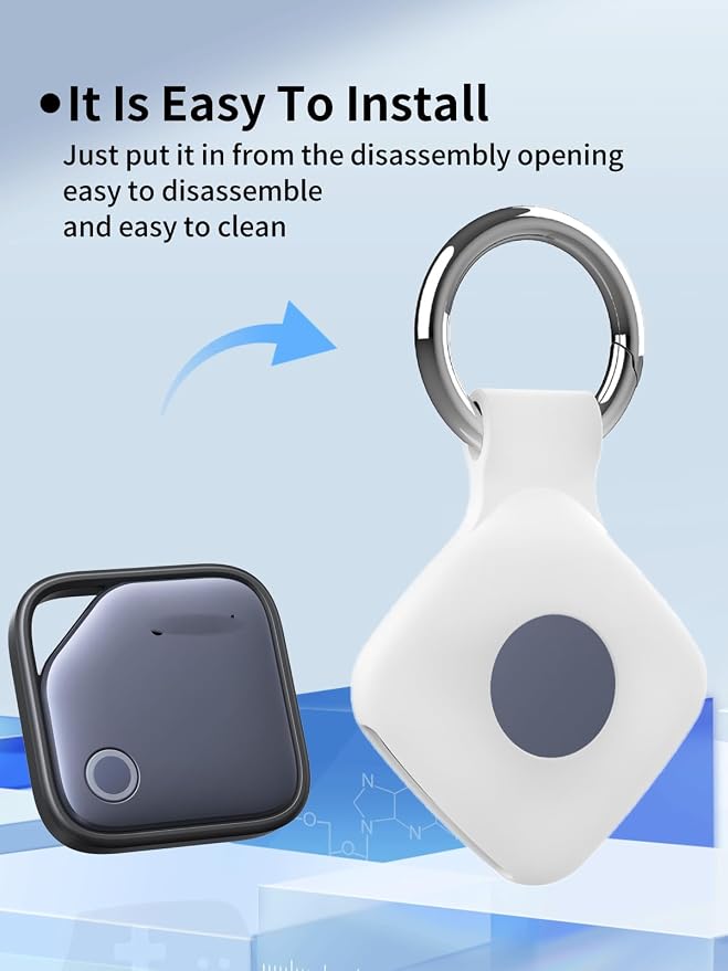 Case for UGREEN Tracker Tags, Shockproof Silicone Cover. | Shockproof & anti - slip, protects against scratches. Precise cutouts ensure full functionality. White(2 Pack).