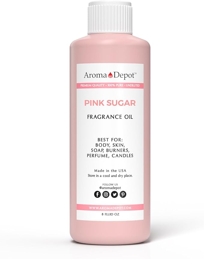 Aroma Depot Pink Sugar 8 oz. Perfume I Skin Oil I Our Interpretation, Premium Quality I Uncut I Fragrance Oil I Scented Oil I Add Aroma to Your DIY Projects I Skin Safe
