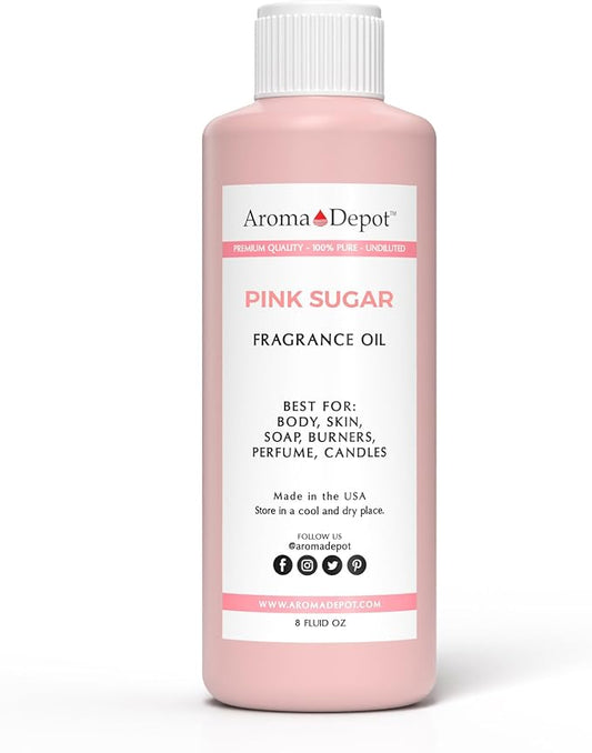 Aroma Depot Pink Sugar 8 oz. Perfume I Skin Oil I Our Interpretation, Premium Quality I Uncut I Fragrance Oil I Scented Oil I Add Aroma to Your DIY Projects I Skin Safe