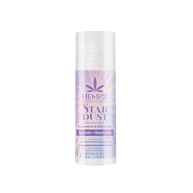 Hempz Star Dust Shimmer Jumbo Stick, Illuminating Highligher for Body, Face, Multi-Use, Travel Friendly, 1.4 oz.
