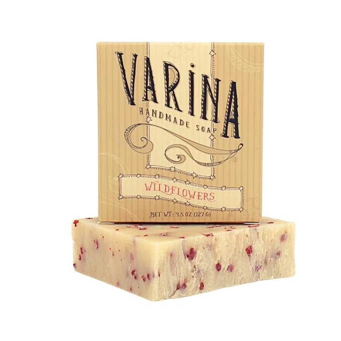 Natural Wildflowers Bar Soap - Gentle Cleansing for Sensitive Skin, Floral - 3 Pack